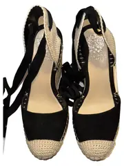 Vorschaubild 2 von Espadrilles Wedge Damen Keilabsatz Textil Schwarz Gr. 37