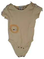 Vorschaubild 1 von Baby Body Löwenmotiv Gr. 86 12-18 Monate Beige Kurzarm