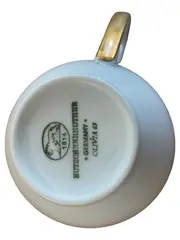 Vorschaubild 2 von Olivia 63 Tasse Unterteller Porzellan Weiß Metallic 7cm