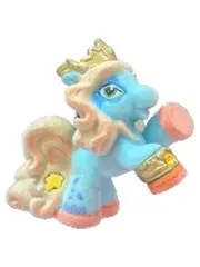 Vorschaubild 2 von Royale Prinzessin Spielfigur Blau Gold Krone Vintage Sammlerfigur