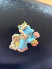 Vorschaubild 4 von Royale Prinzessin Spielfigur Blau Gold Krone Vintage Sammlerfigur