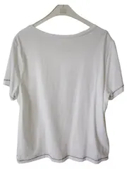 Vorschaubild 2 von TAIFUN Damen T-Shirt Gr. 42/XL Baumwolle Grafik Pailletten Kurzarm Weiß