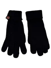 Vorschaubild 1 von Strickhandschuhe Damen Herren Schwarz Uni Touchscreen Wolle
