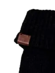 Vorschaubild 2 von Strickhandschuhe Damen Herren Schwarz Uni Touchscreen Wolle