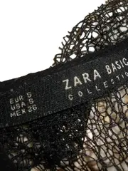 Vorschaubild 4 von Damen Bluse S 36 Schwarz Spitze Rüschen Plissee Elegant