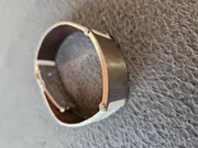 Vorschaubild 4 von Damen Armbanduhr Modern Weiß Leder Edelstahl Cuff 18cm