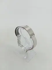 Vorschaubild 2 von Damen Armbanduhr Modern Weiß Leder Edelstahl Cuff 18cm