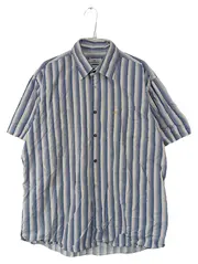 Vorschaubild 1 von Herren Kurzarm Freizeithemd Gestreift Blau Gr. XL