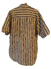 Vorschaubild 2 von Herren Kurzarm Freizeithemd Gestreift Blau Gr. XL