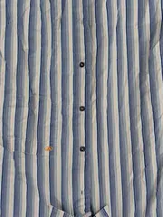 Vorschaubild 4 von Herren Kurzarm Freizeithemd Gestreift Blau Gr. XL