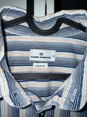 Vorschaubild 5 von Herren Kurzarm Freizeithemd Gestreift Blau Gr. XL