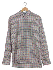 Vorschaubild 1 von Herren Freizeithemd Kariert Gr. M Baumwolle Langarm Mehrfarbig