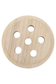 Vorschaubild 2 von Untersetzer Holz rund Beige Skandinavisch Natur 4er Set