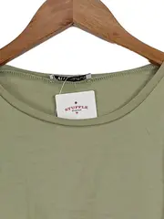Vorschaubild 2 von Damen T-Shirt Gr. 40/L Oliv Feminin mit Rüschenärmeln