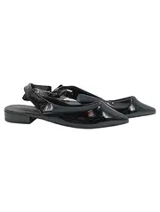 Vorschaubild 1 von Black Label Damen Slingpumps Gr. 39 Schwarz Lack Elegant