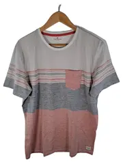 Vorschaubild 1 von Herren T-Shirt Gr. L Gestreift Baumwolle Mehrfarbig Freizeit