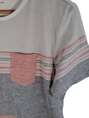 Vorschaubild 2 von Herren T-Shirt Gr. L Gestreift Baumwolle Mehrfarbig Freizeit