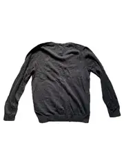 Vorschaubild 4 von Herren Pullover Basic Grau Meliert Baumwolle Langarm Gr. M