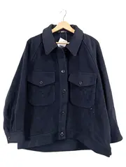 Vorschaubild 1 von :C Damen Hemdjacke Shacket Gr. M Dunkelblau Wolle Casual