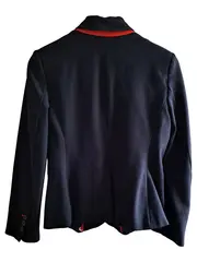Vorschaubild 2 von Damen Blazer Gr. 38 Dunkelblau Business Jackett mit rotem Kragen
