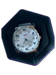 Vorschaubild 1 von Herren Quarzuhr Armbanduhr Silber Modern Alltag