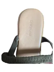 Vorschaubild 4 von Sandalen Damen Gr. 37 Oliv Casual mit Blumen Applikationen