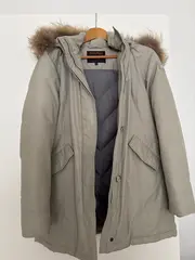 Vorschaubild 2 von Damen Parka Gr. 38/M Outdoor Winterjacke Beige Fellkapuze