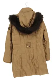 Vorschaubild 2 von Steppjacke Damen Beige Gr. 36/S Kapuze Fellbesatz Outdoor
