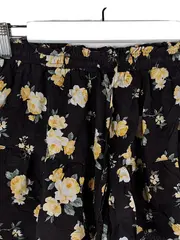 Vorschaubild 4 von Ultra High-Rise Shorts Blumenmuster Rüschen Schwarz Damen XS