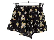 Vorschaubild 1 von Ultra High-Rise Shorts Blumenmuster Rüschen Schwarz Damen XS