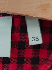 Vorschaubild 8 von Damen Bluse kariert Rot Gr. 36/S Casual Langarm