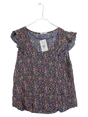 Vorschaubild 1 von Damen Bluse Shirt Blumenmuster Gr. M Viskose Rüschen