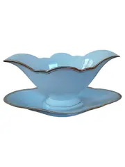 Vorschaubild 1 von InKa Sauciere Porzellan Blau Klassisch 12 cm