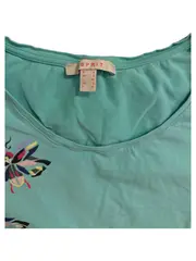 Vorschaubild 6 von Damen T-Shirt Gr. 40/L Baumwolle Tiermotiv Applikation Türkis