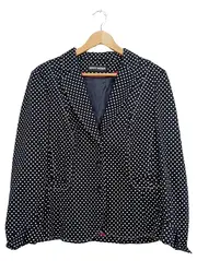 Vorschaubild 1 von Damen Blazer Gr. 42 Schwarz Weiß Punkte Polka Dots