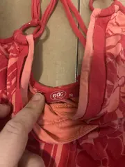 Vorschaubild 2 von EDC by Damen Trägerkleid Blumenmuster Rot Gr. M Sommer