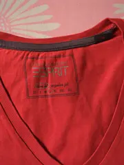 Vorschaubild 2 von Herren T-Shirt Basic V-Neck Rot Größe L Regular Fit