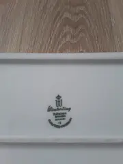 Vorschaubild 3 von Servierplatte Porzellan Klassisch Blumen 32x16 cm Weiß