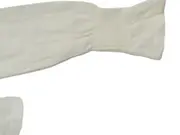 Vorschaubild 3 von Strickjacke Kinder Gr. 104 Weiß Baumwolle Leinen Lochmuster