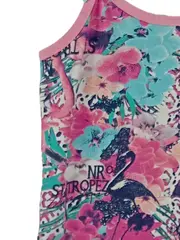 Vorschaubild 3 von Mädchen Sommerkleid Gr. 164 St. Tropez Flamingo Blumen Mehrfarbig