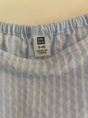 Vorschaubild 4 von Kinder Top ärmellos Gr. 140 blau gestreift Rüschen Baumwolle