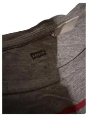 Vorschaubild 2 von T-Shirt Damen Gr. XS Grau Logo-Print Streifen Kurzarm