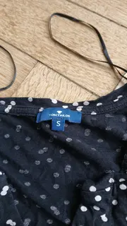 Vorschaubild 4 von Damen Bluse Punkte Langarm Gr. 36/S Casual Schwarz