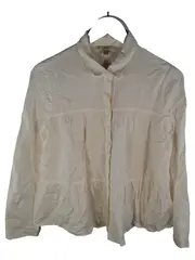 Vorschaubild 1 von Damen Bluse Langarm Leinen Viskose Beige Gr. XS/34