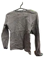 Vorschaubild 3 von Langarmshirt Mädchen Gr. 152 blau weiß gestreift maritim