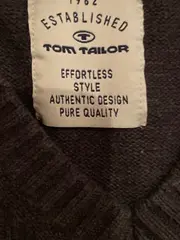 Vorschaubild 6 von Herren Pullover V-Ausschnitt Gr. 36 Langarm Grau Klassisch