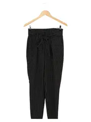 Vorschaubild 1 von Damen Stoffhose Gestreift Schwarz Gr. 36 S Business Casual