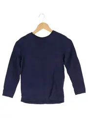 Vorschaubild 1 von Kinder Langarmshirt Blau Gr. 140 Basic Baumwolle Freizeit