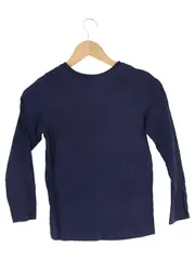 Vorschaubild 2 von Kinder Langarmshirt Blau Gr. 140 Basic Baumwolle Freizeit