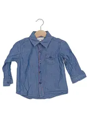Vorschaubild 1 von Kinder Freizeithemd Langarmshirt Gr. 80 Blau Casual